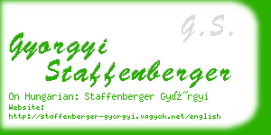 gyorgyi staffenberger business card